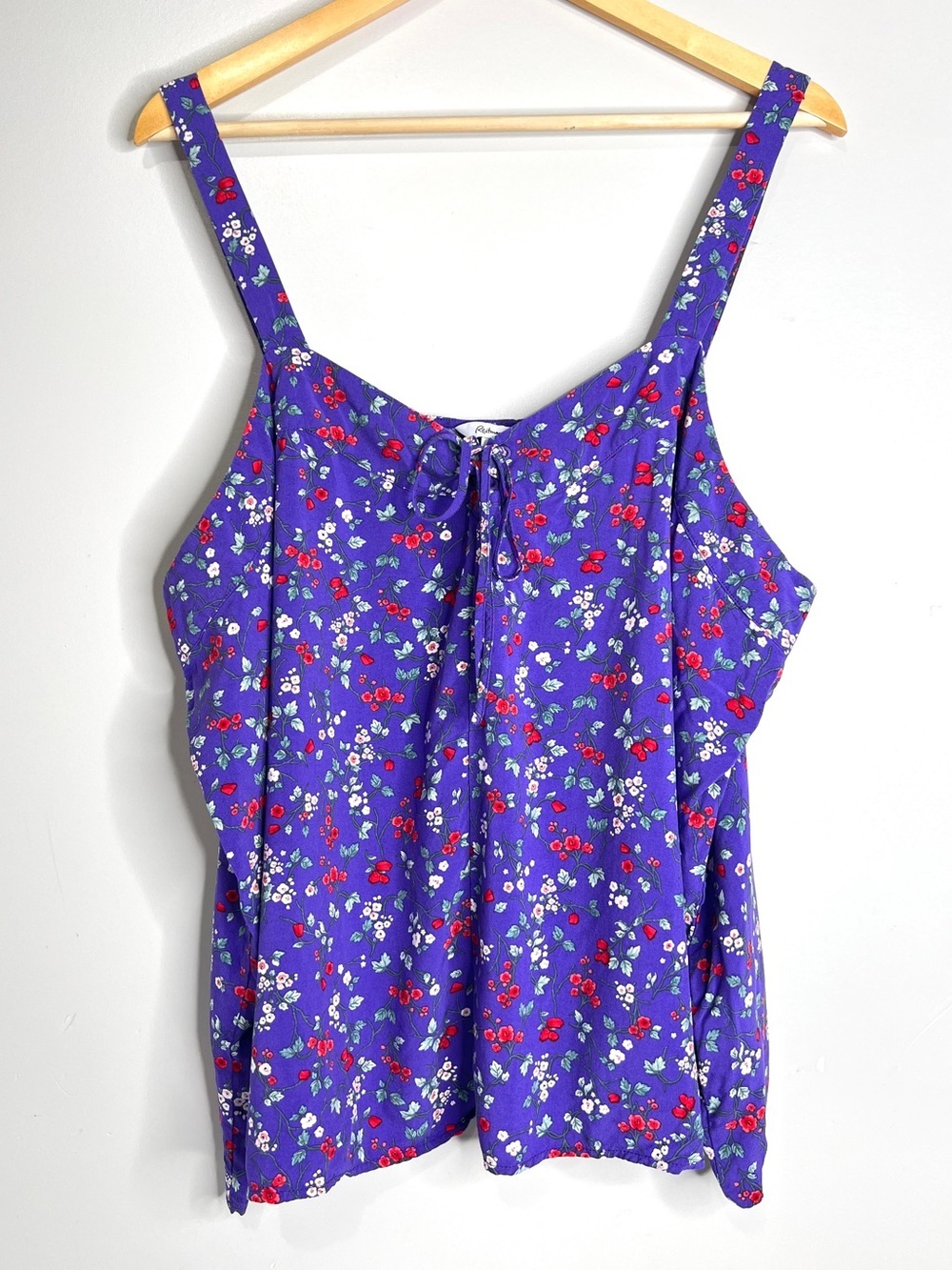 Reitmans Plus Size Boho Purple Floral Tank Top 3X Casual Whimsy CottageCore Top
